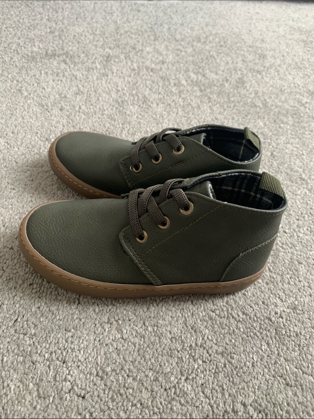 Old Navy Olive Green Kids High-Top Sneakers